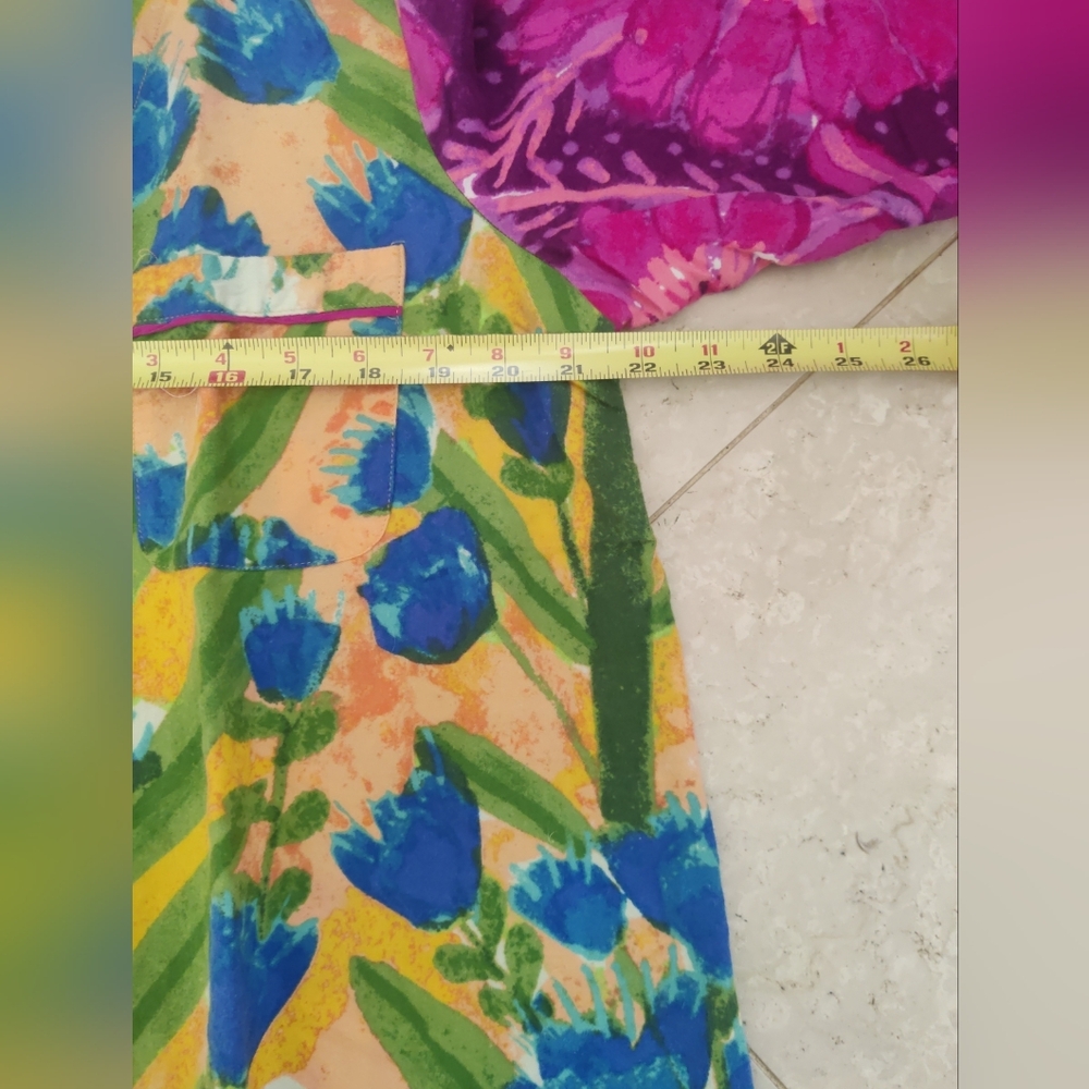 Anthropologie Roeqiya Fris Garden Bloom Pajama Top Colorful Large Petite NWOT - Picture 9 of 14